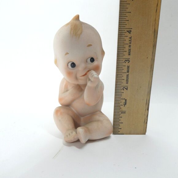Kewpie Doll Lefton Bisque Porcelain 228 Vintage Baby Figurine - Picture 5 of 6